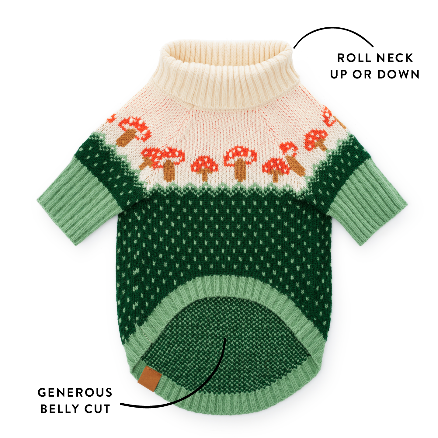 The Foggy Dog - Toadstool Dog Sweater: XL