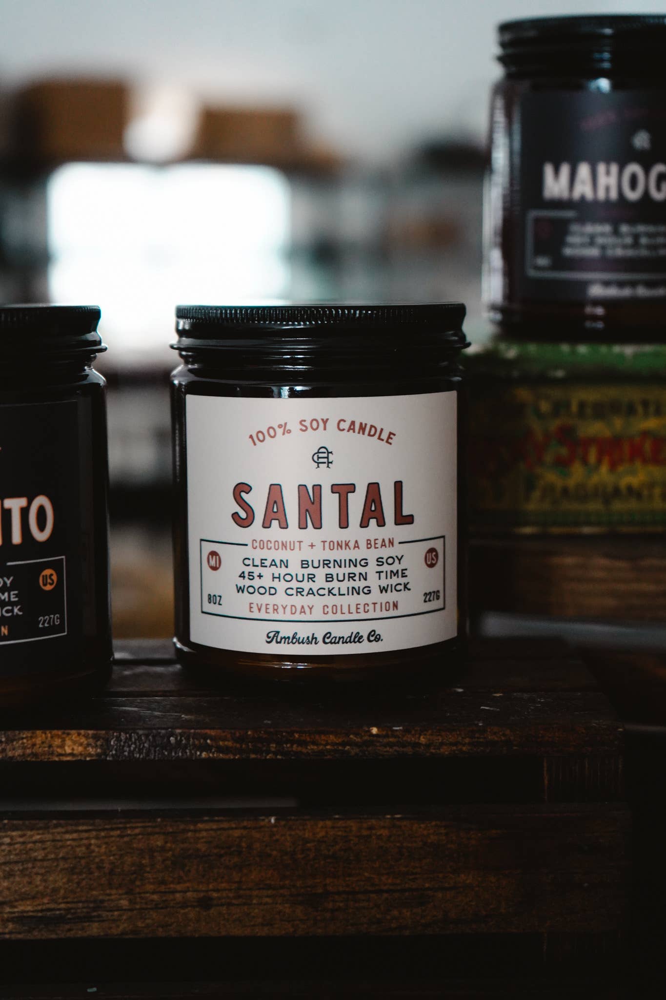 Ambush Candle Co. - Santal | Coconut + Tonka Bean 8oz Soy Candle