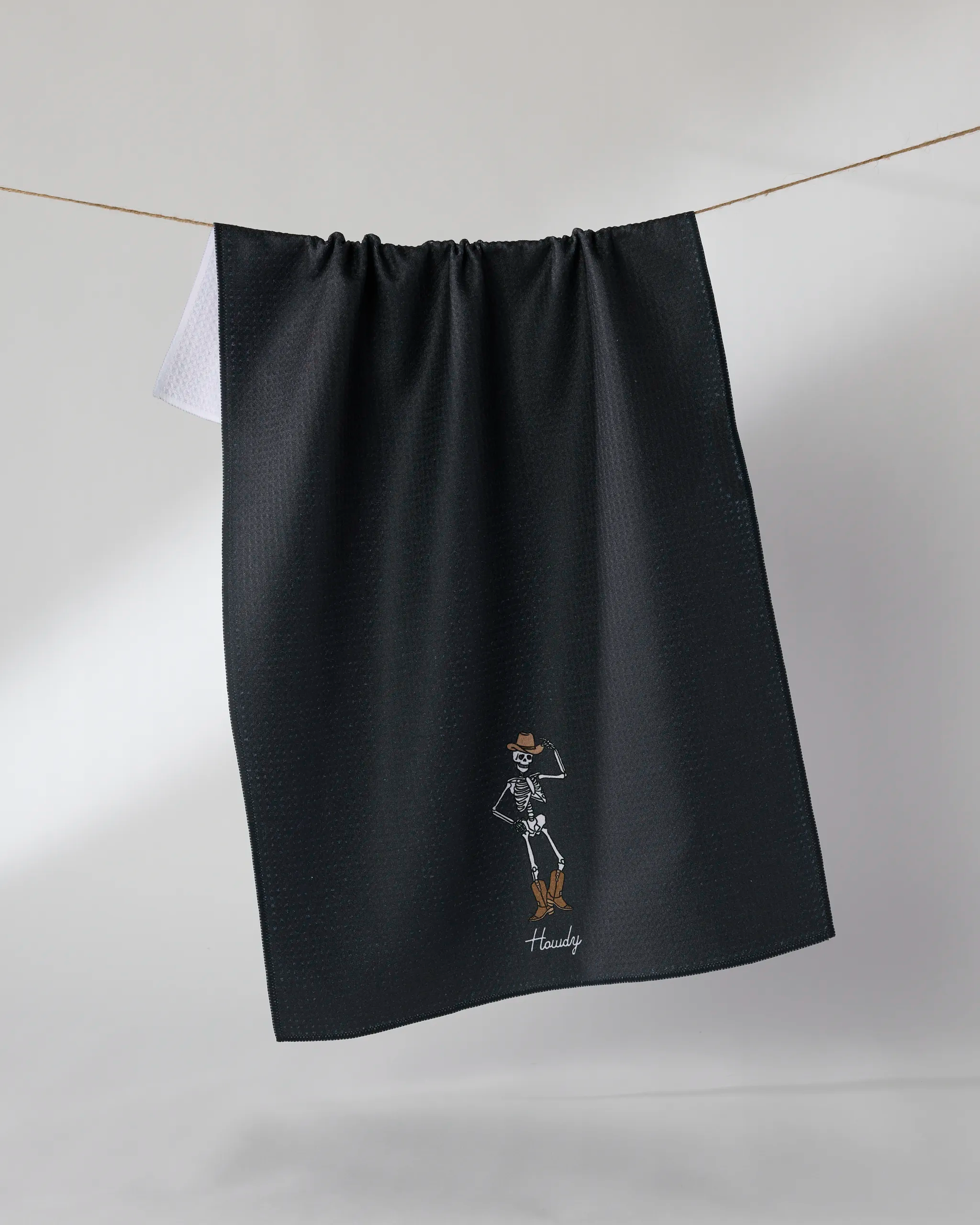 Geometry - Howdy Cassondra Black Tea Towel - Halloween 2026