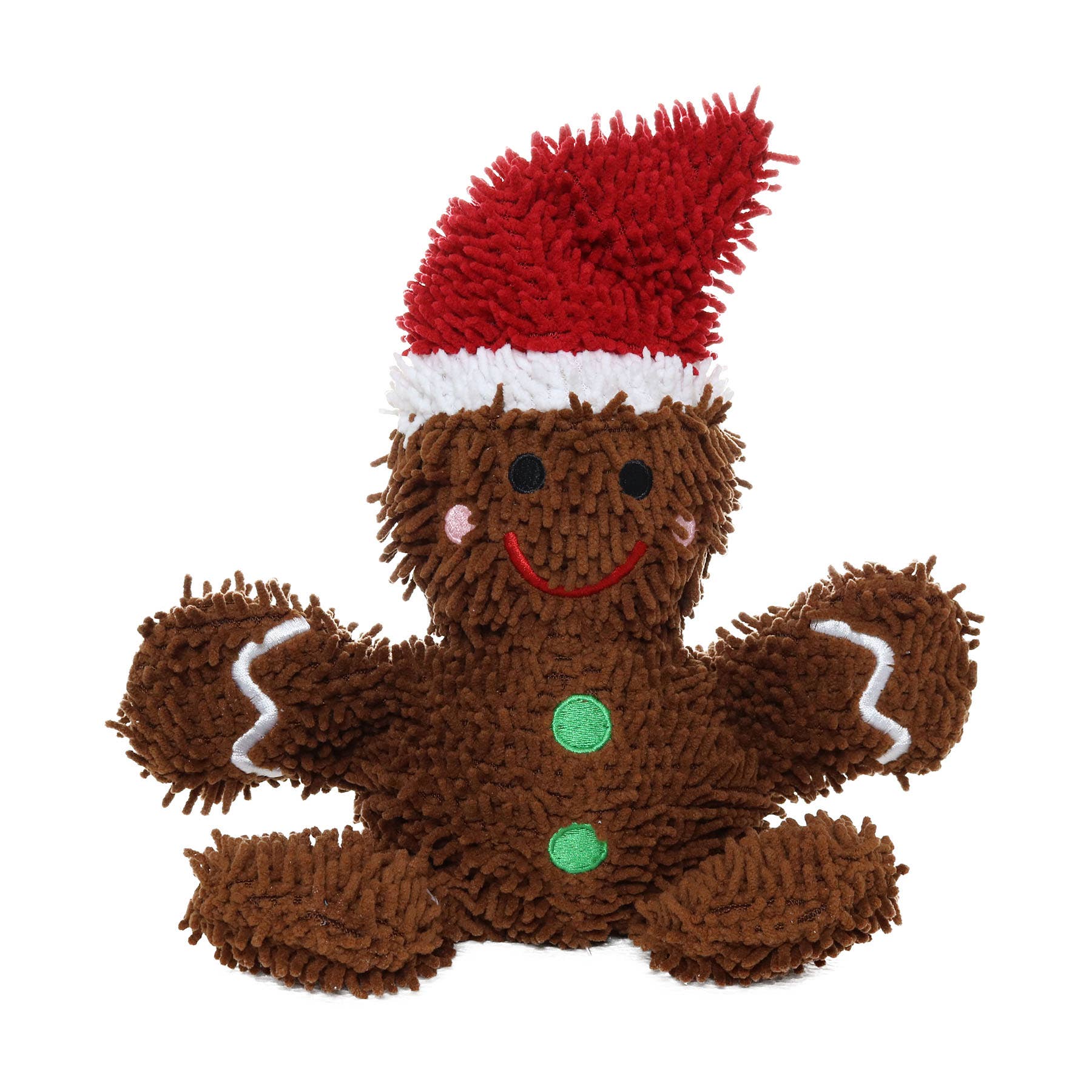 Tuffy Dog Toys - VIP Products - Mighty Microfiber Ball Gingerbread Man, Christmas Dog Toy