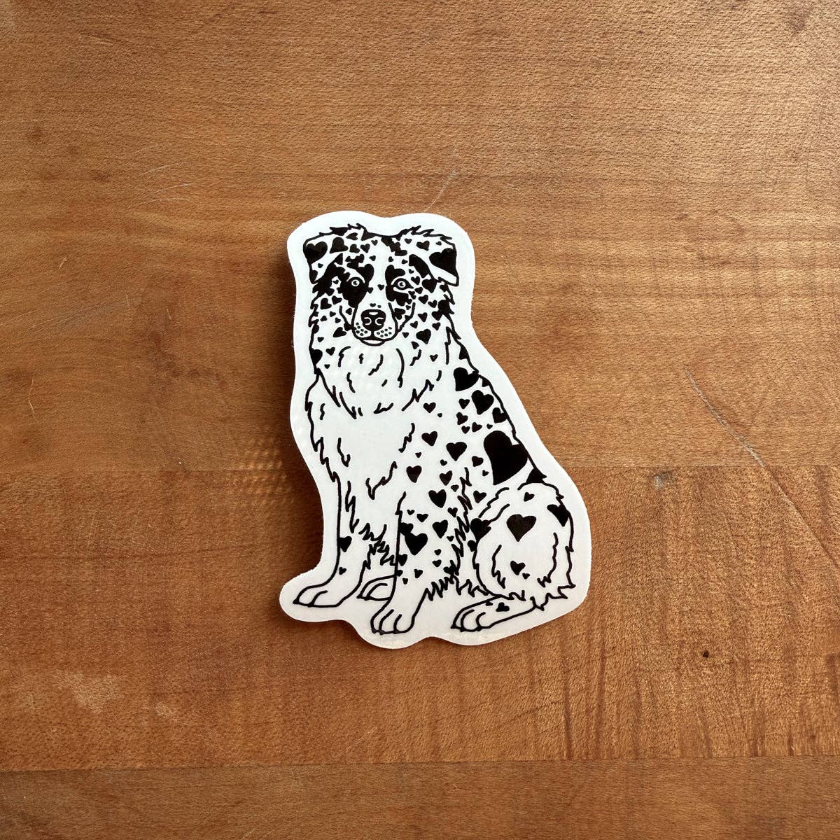 Steel Bison - Aussie Hearts (Black) 3 Inch Glossy Vinyl Sticker
