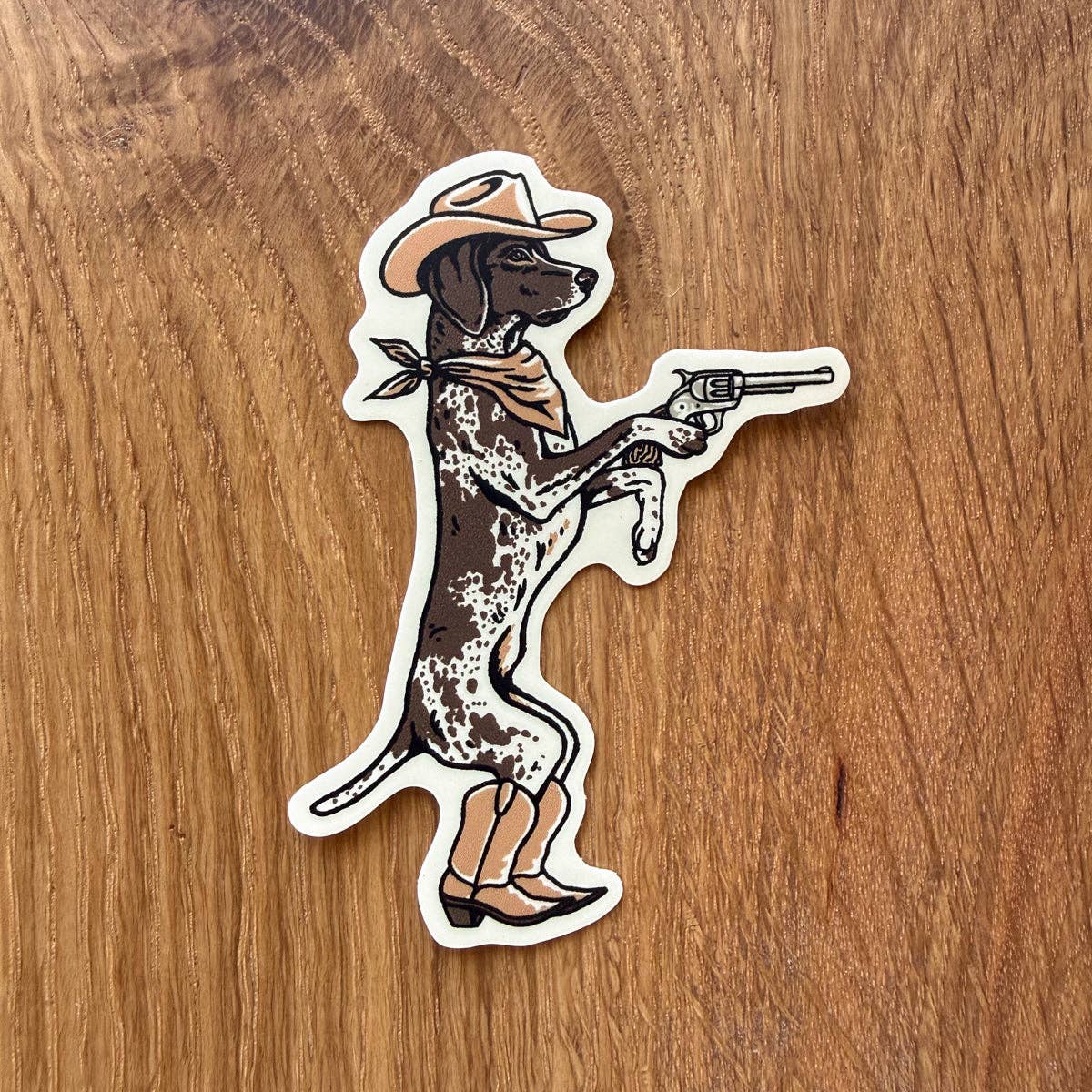 Steel Bison - German Shorthaired Pointer Outlaw 3 Inch Matte Vinyl Sticker