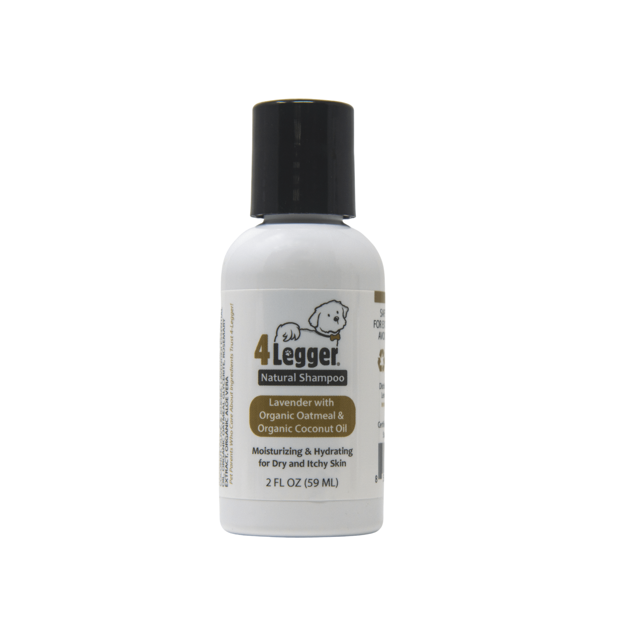 4-Legger - Organic Oatmeal Dog Shampoo with Lavender and Aloe: 2 oz