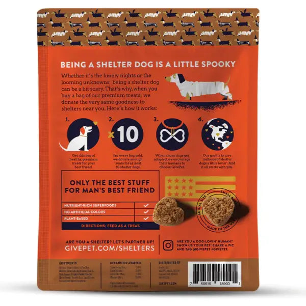 GivePet - GivePet Love Bites Halloween Dog Treats Pumpkin & Cheddar
