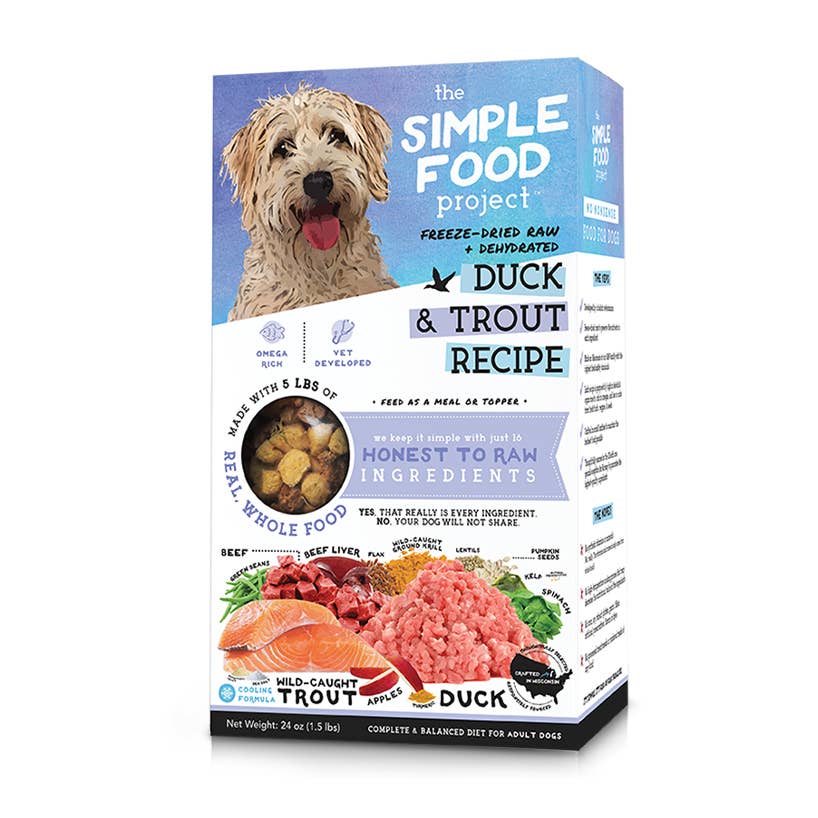 The Simple Food Project- Duck & Trout Recipe for Dogs: Original Nugge (1.5-lb)