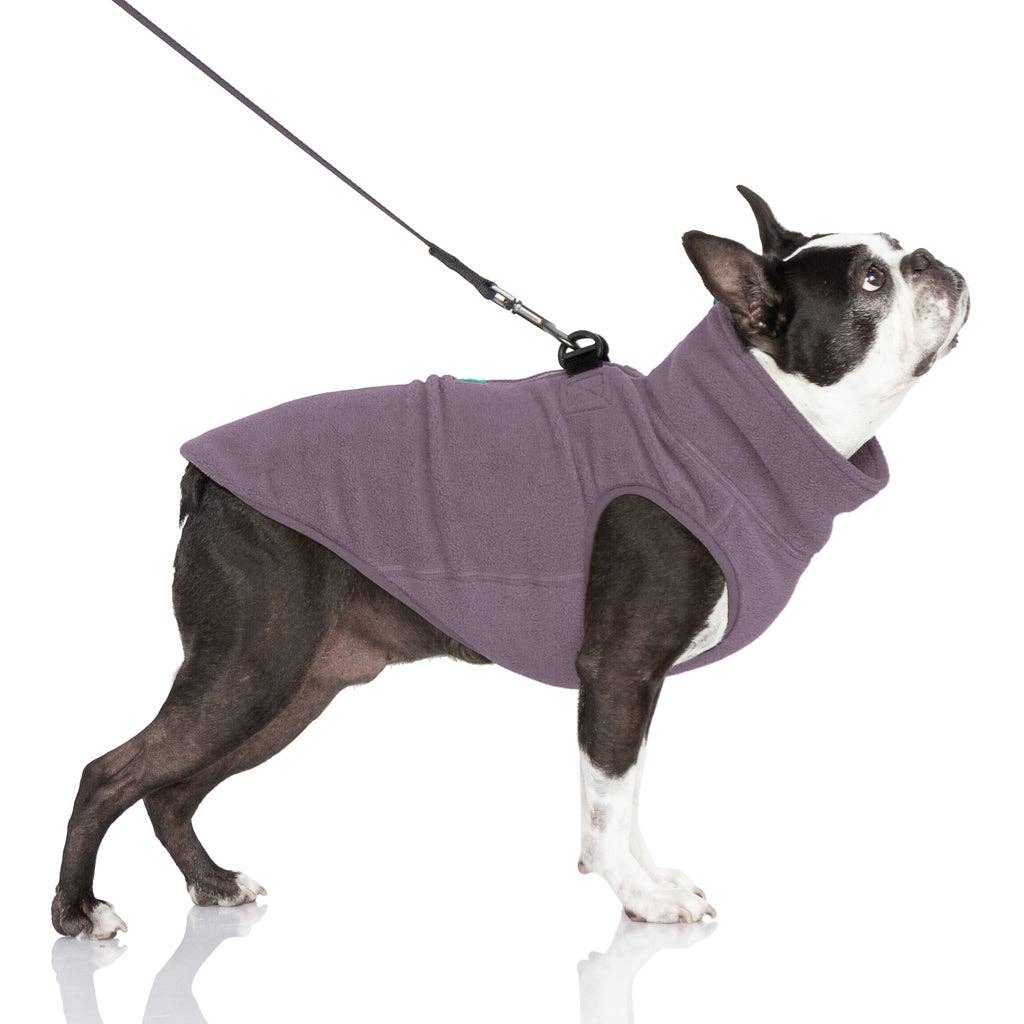 Gooby - #72211 Half Zip-Up Fleece Vest: Turquoise / X-Small