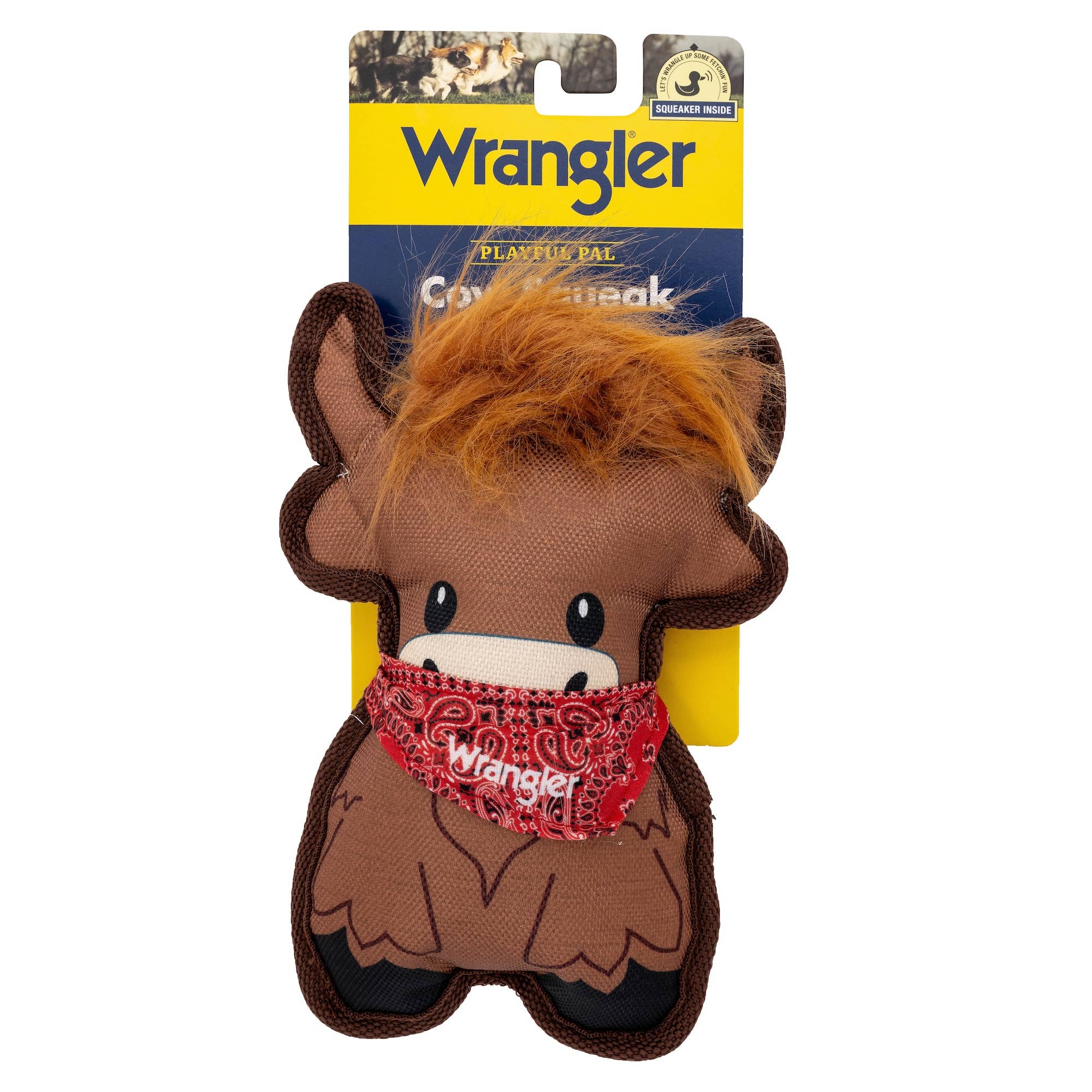 Lexington Pet & Wrangler Pet - Wrangler Tough Canvas Highland Cow Plush Toy