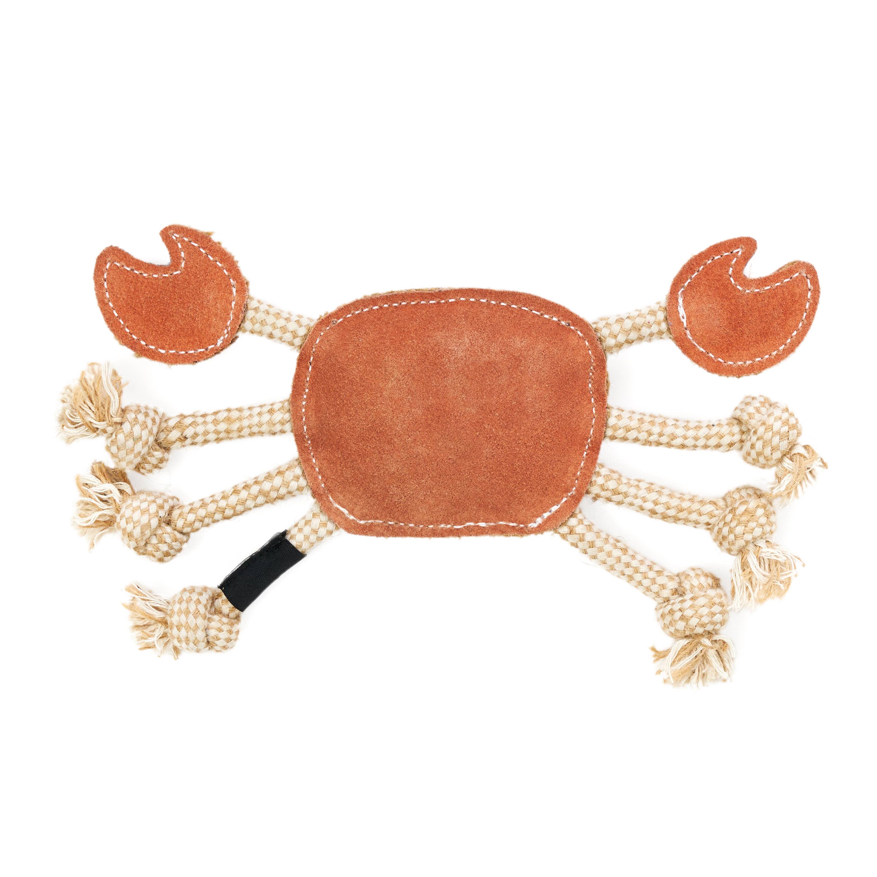 ZippyPaws - EcoZippy Suede and Rope Buddies - Crab - Dog Toy