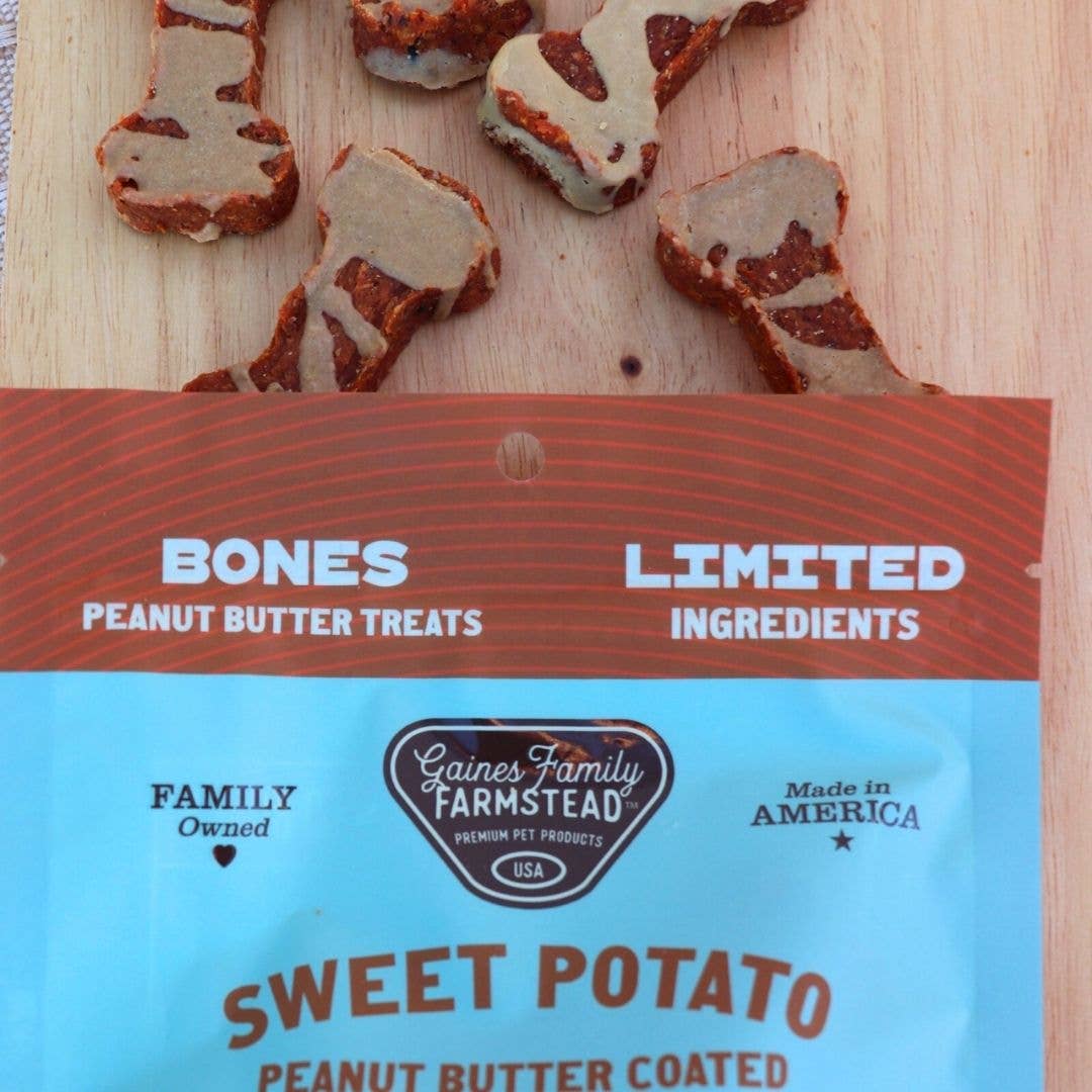 Gaines Family Farmstead - Sweet Potato Peanut Butter Bone (8oz)