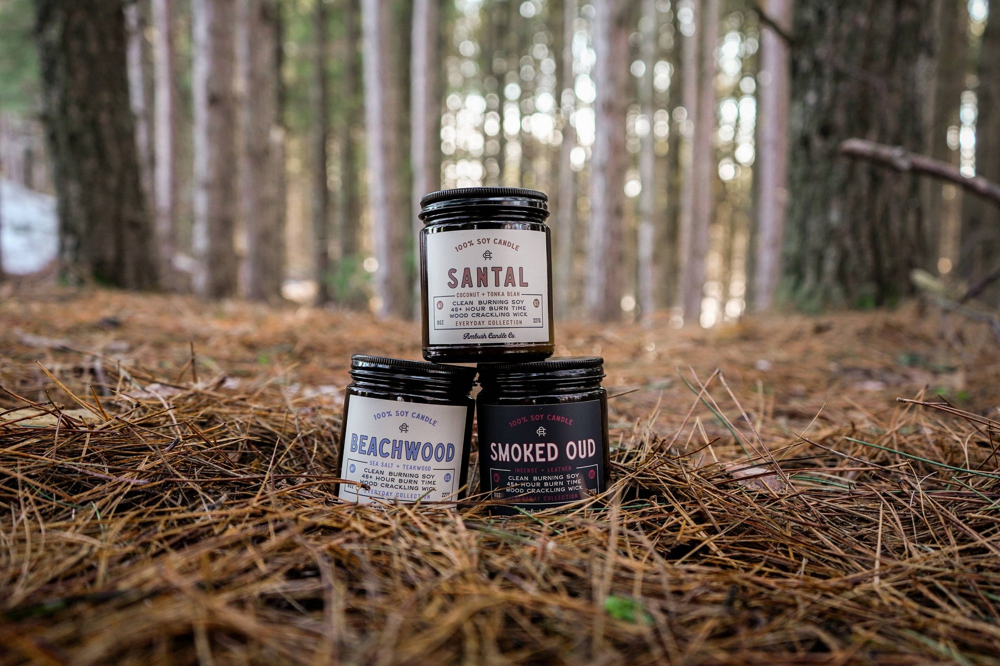 Ambush Candle Co. - Santal | Coconut + Tonka Bean 8oz Soy Candle