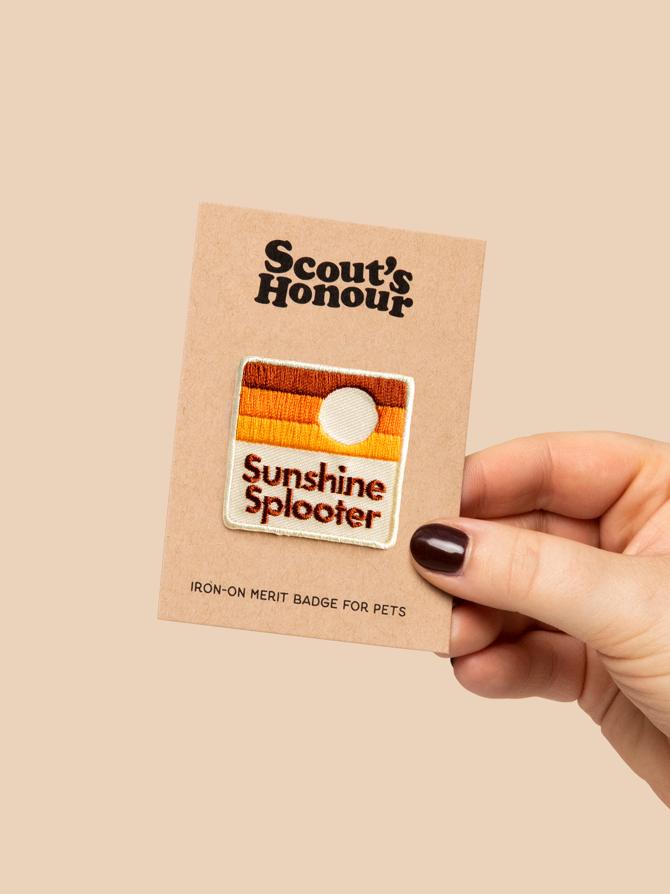 Scout's Honour Pty Ltd - Sunshine Splooter iron-on patch for dogs and cats