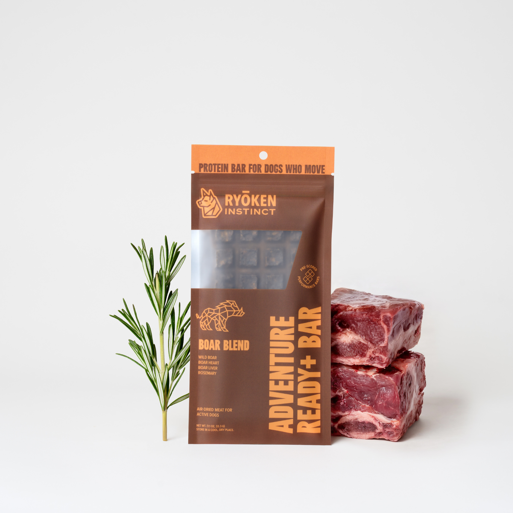 RYŌKEN INSTINCT - Boar Treat & Snack Bar for Active Dogs - Energy & Recovery