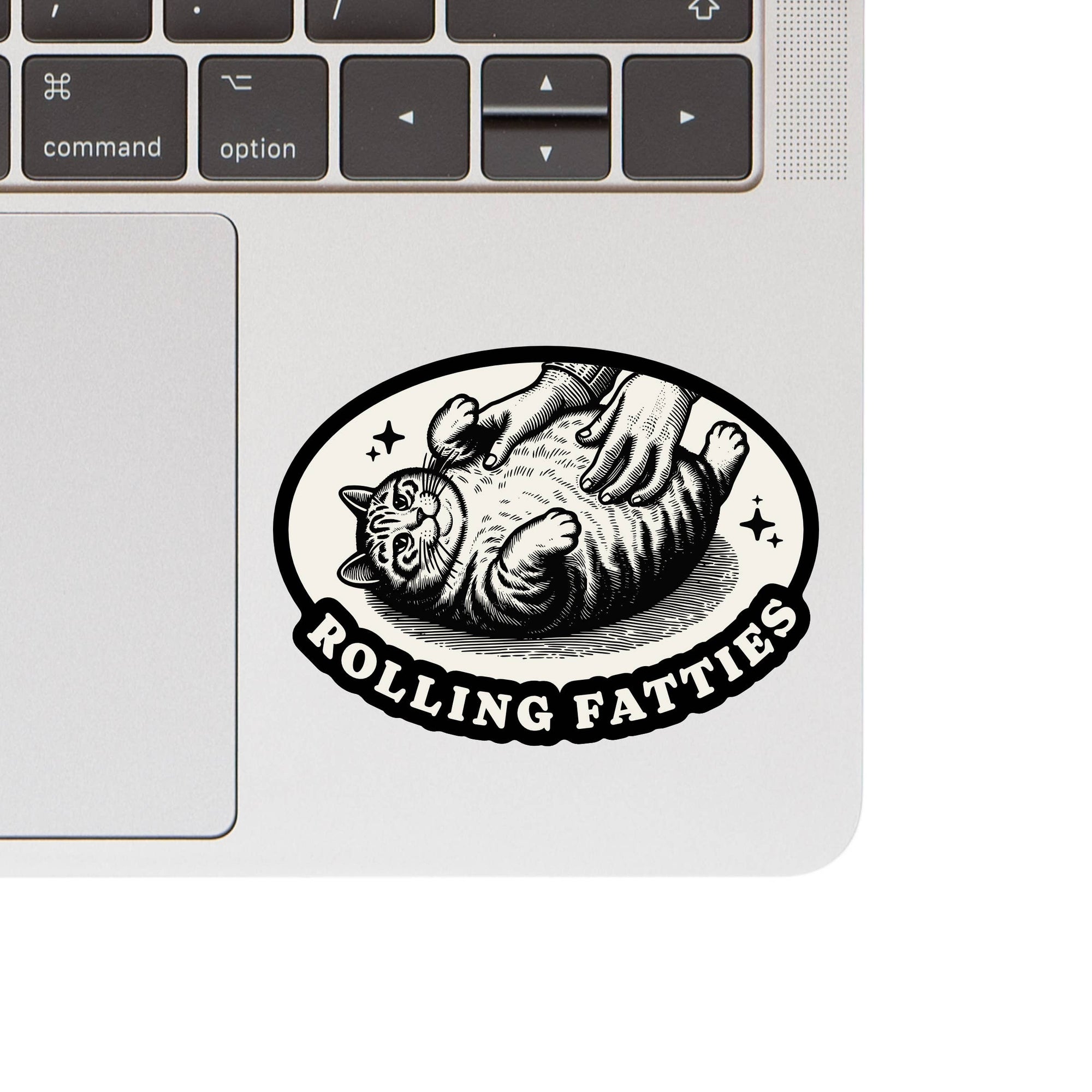 Juju and Moxie - Fat Cat Feline Kitty Funny Humor High Quality Vinyl Sticker