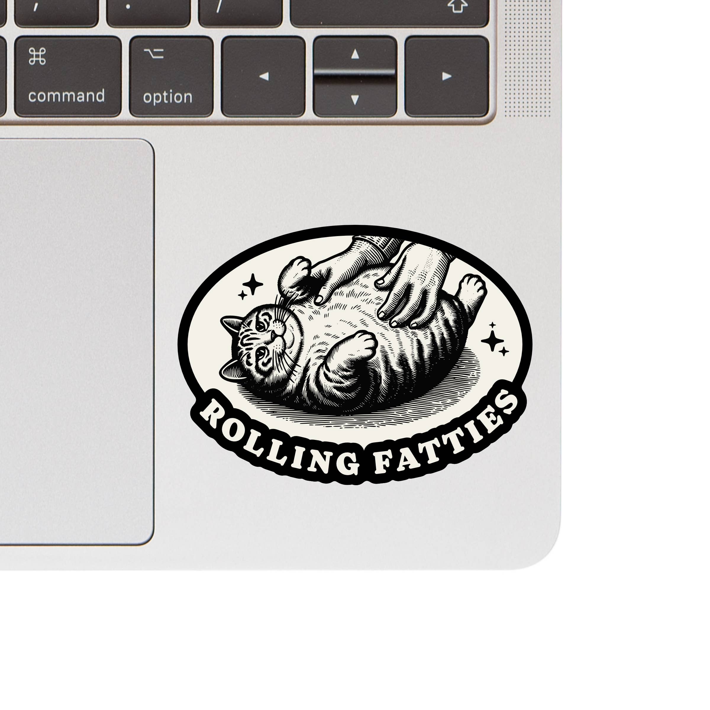 Juju and Moxie - Fat Cat Feline Kitty Funny Humor High Quality Vinyl Sticker