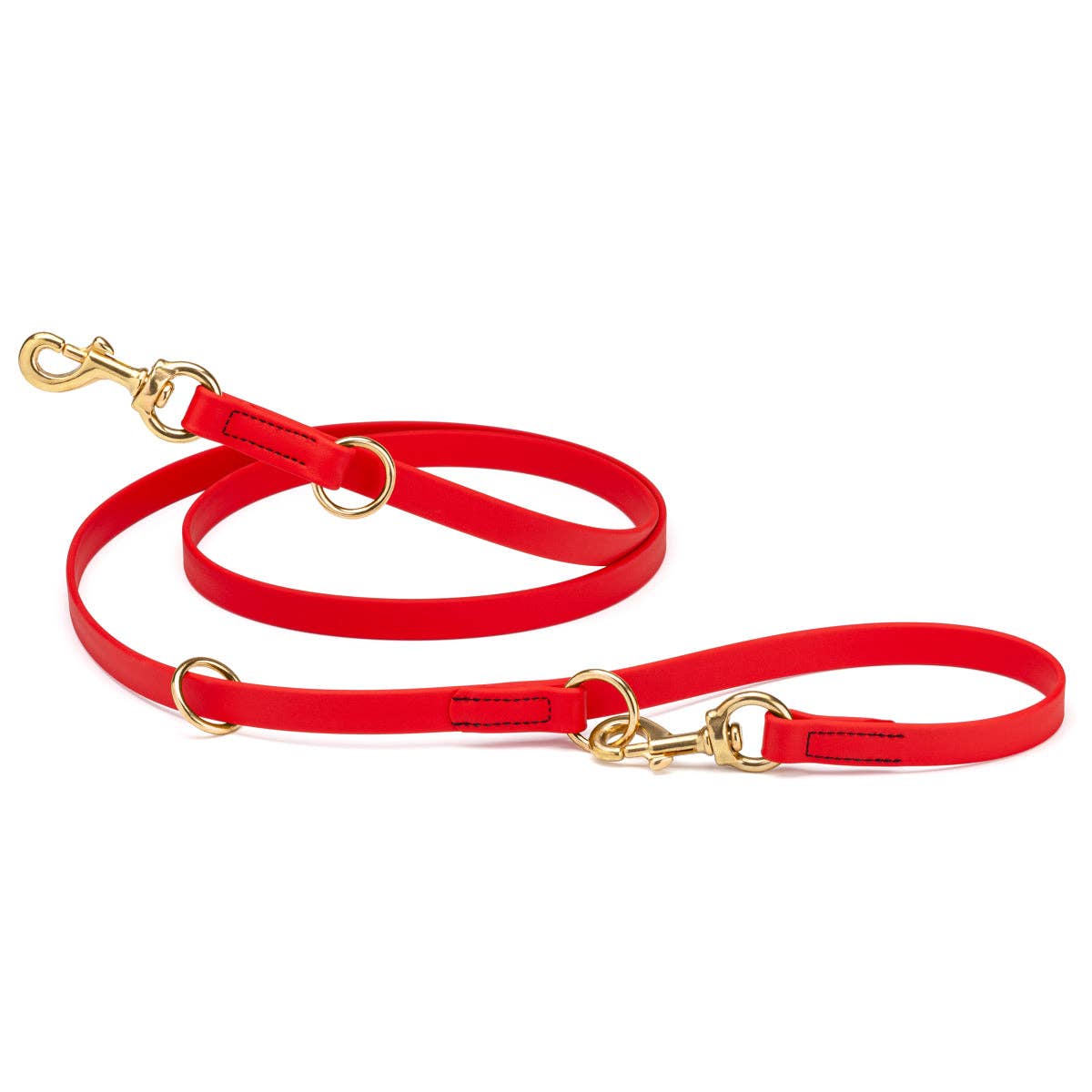 Dogline - Viper Biothane Adjustable Multi-Purpose Dog Leash with Brass Hardware, 7FT: Olive Drab Green