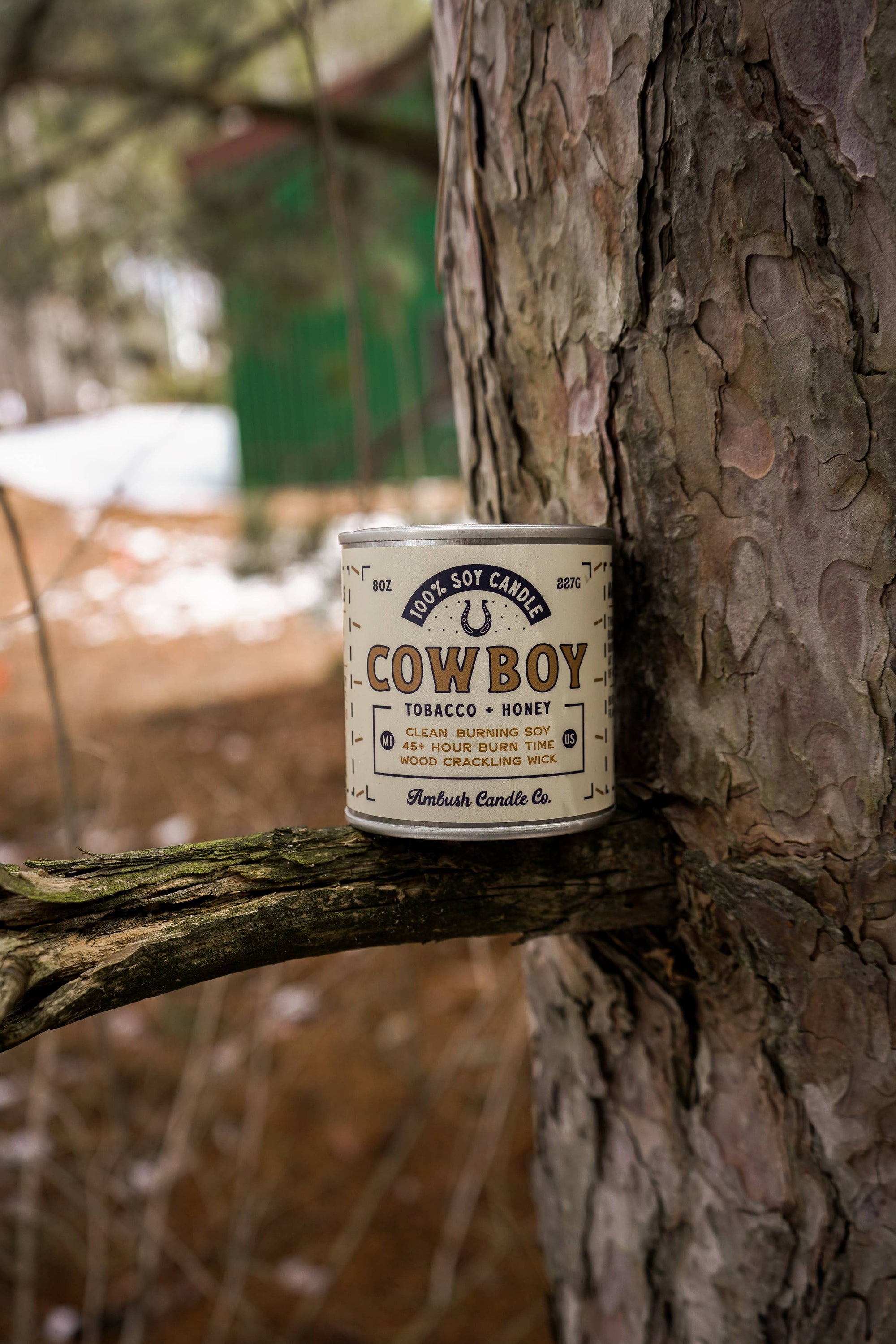 Ambush Candle Co. - Cowboy | Tobacco + Honey 8oz Soy Candle