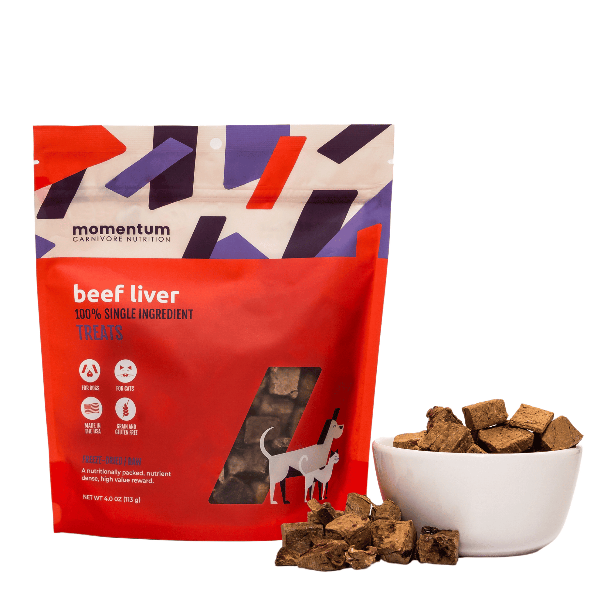 Momentum Carnivore Nutrition - Beef Liver Dog Treats (4 oz)