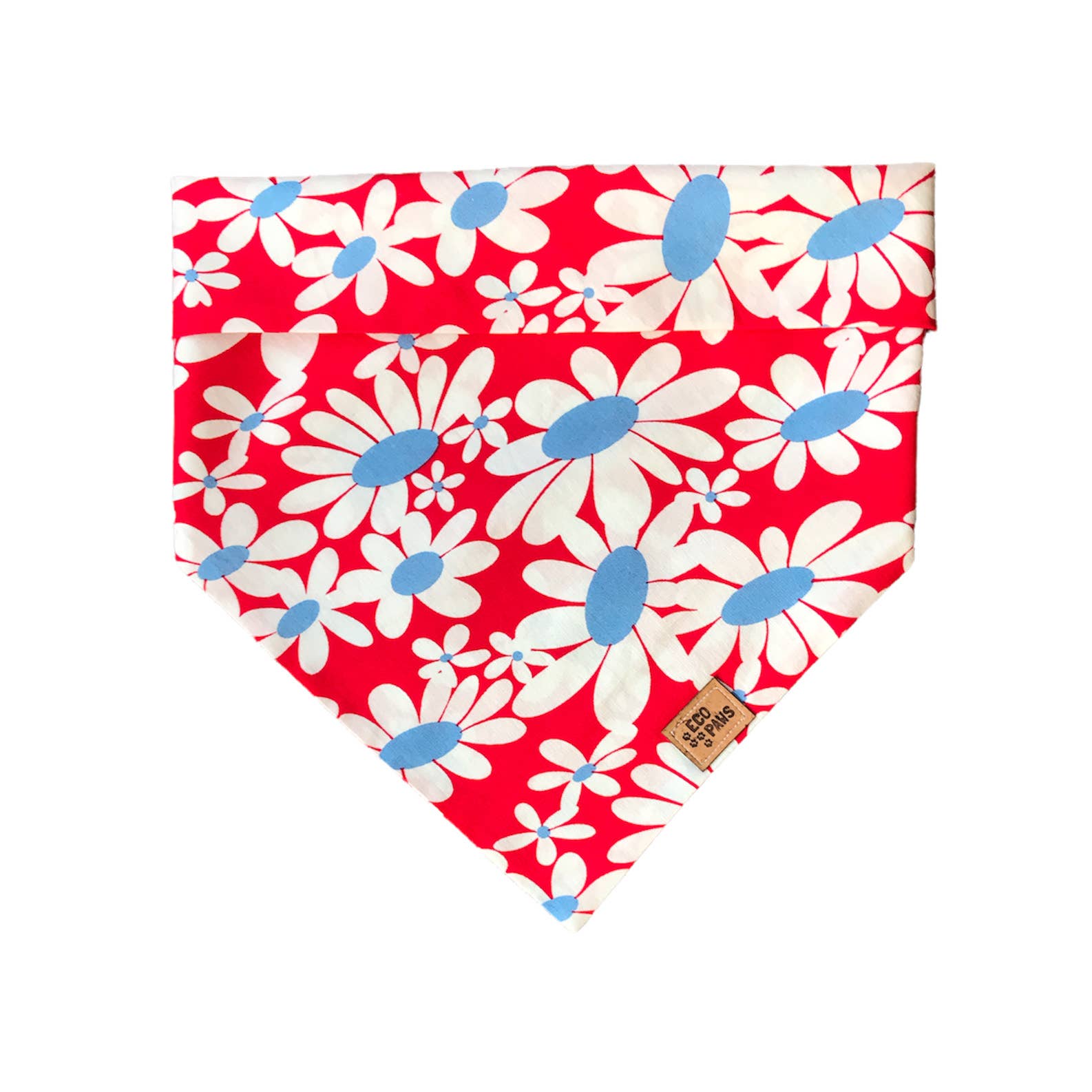 ECO4PAWS - Retro Daisies Red Bandana: S