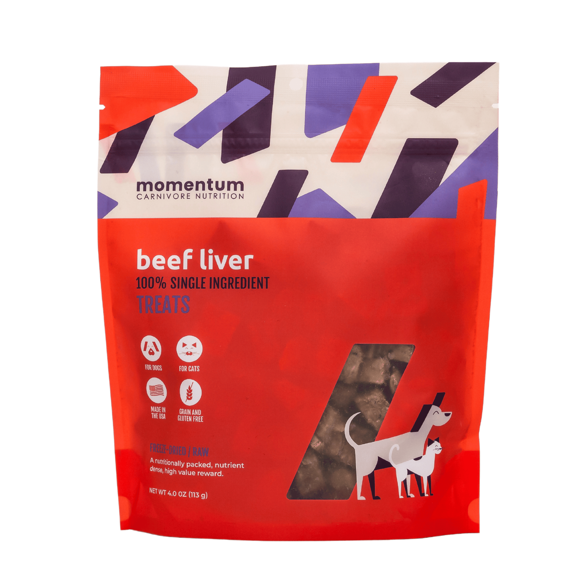 Momentum Carnivore Nutrition - Beef Liver Dog Treats (4 oz)