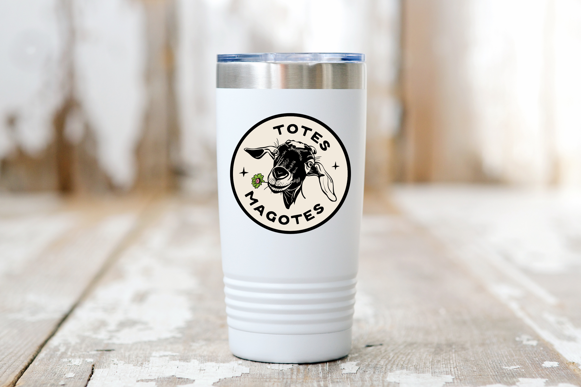 Yarnival - Totes Magotes Sticker - goat, farm, country, animal, cute