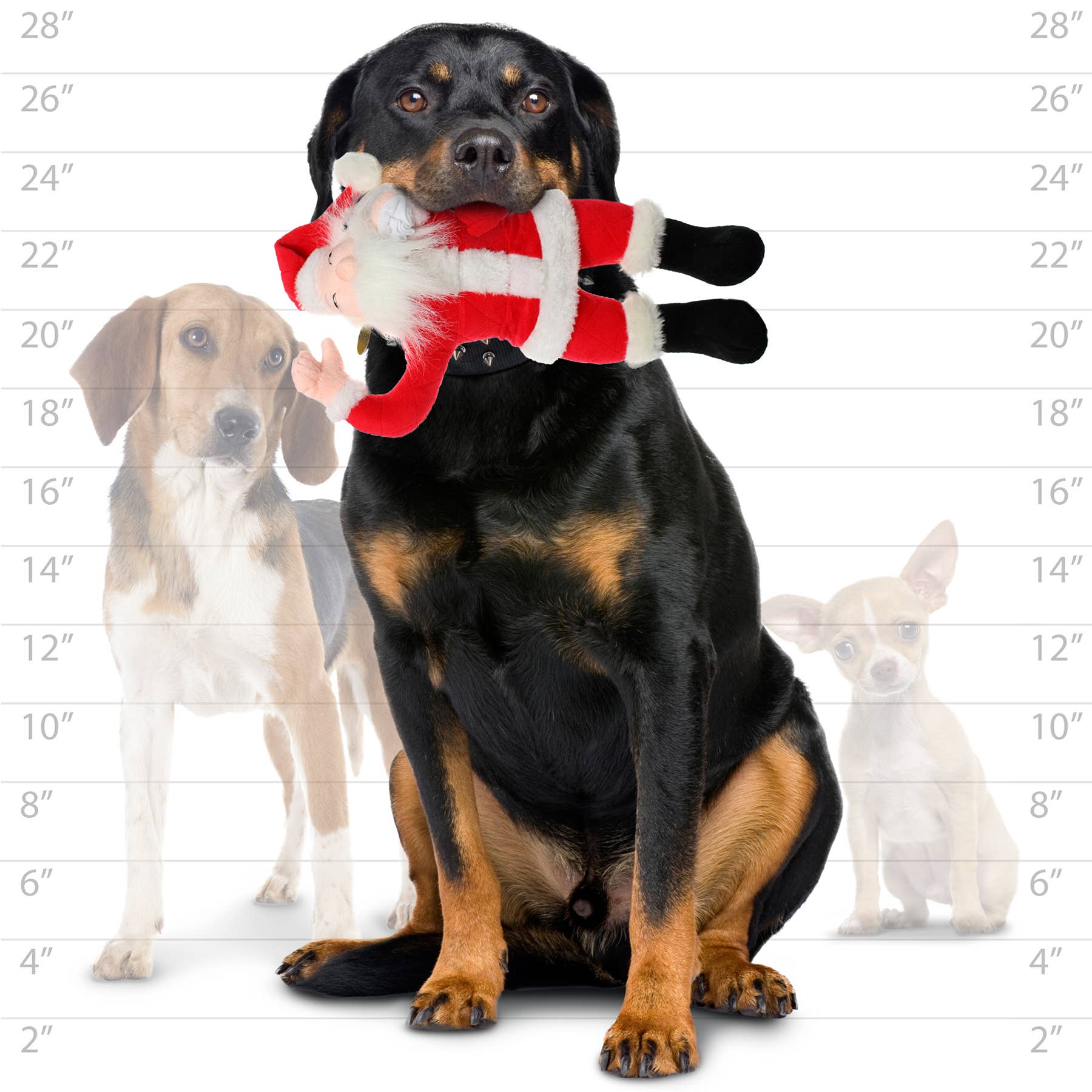 Tuffy Dog Toys - VIP Products - Mighty Arctic Santa - Christmas, Plush, Squeaky Dog Toy
