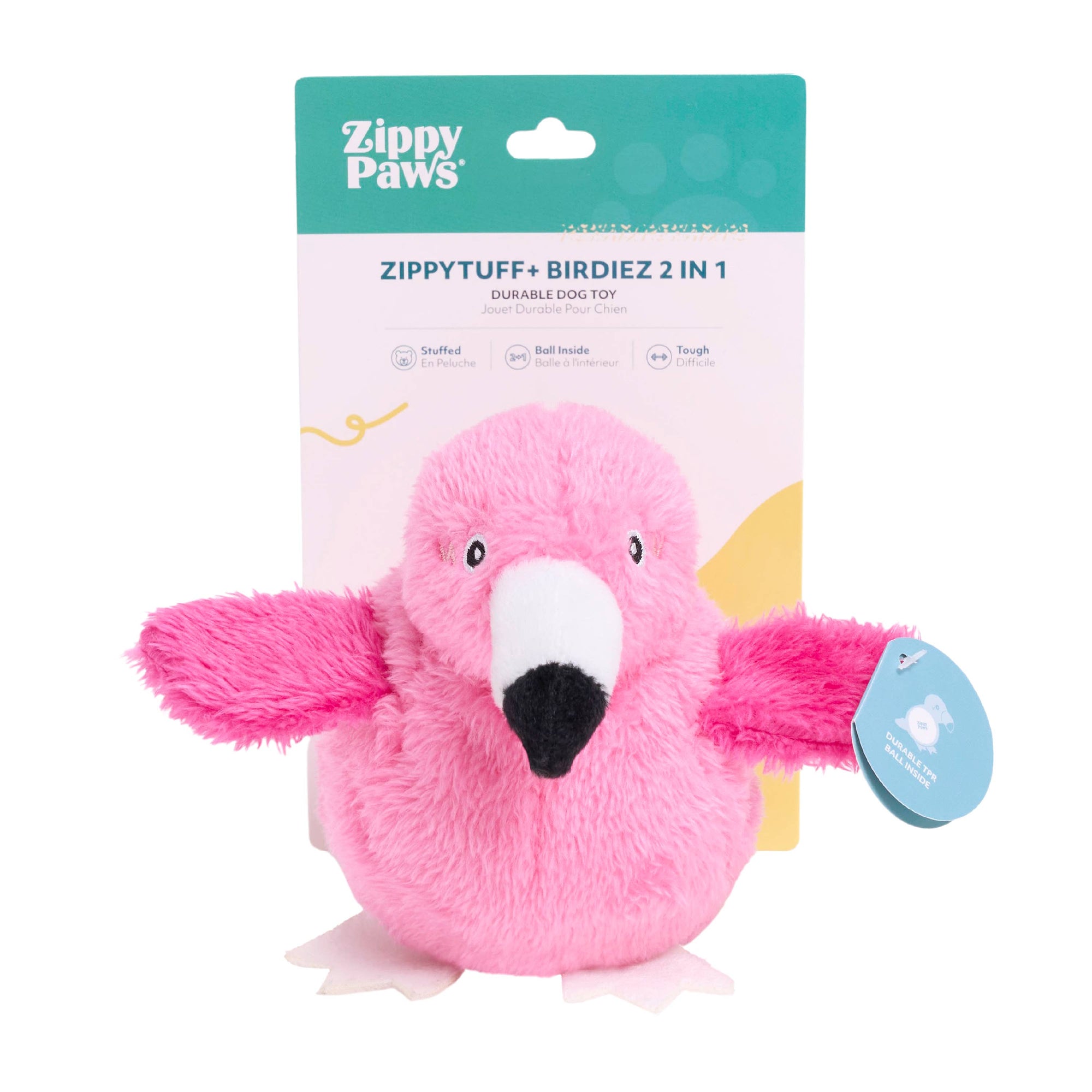 ZippyPaws - ZippyTuff+ 2-in-1 Birdiez Flamingo