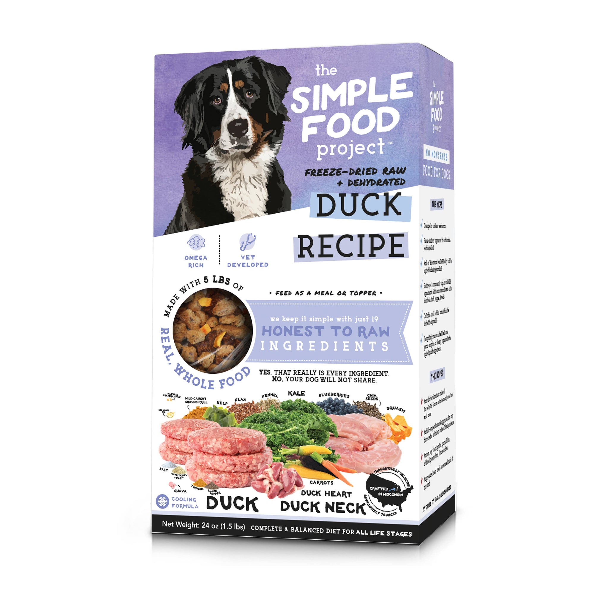 The Simple Food Project - Duck Recipe for Dogs: Original Nuggets / 24 oz (1.5-lb)