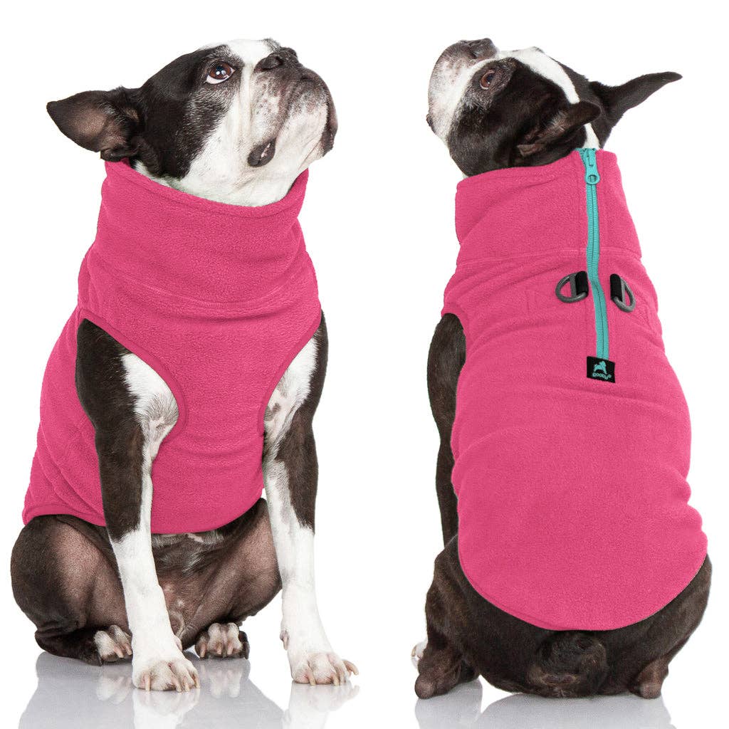 Gooby - #72211 Half Zip-Up Fleece Vest: Sand / Large