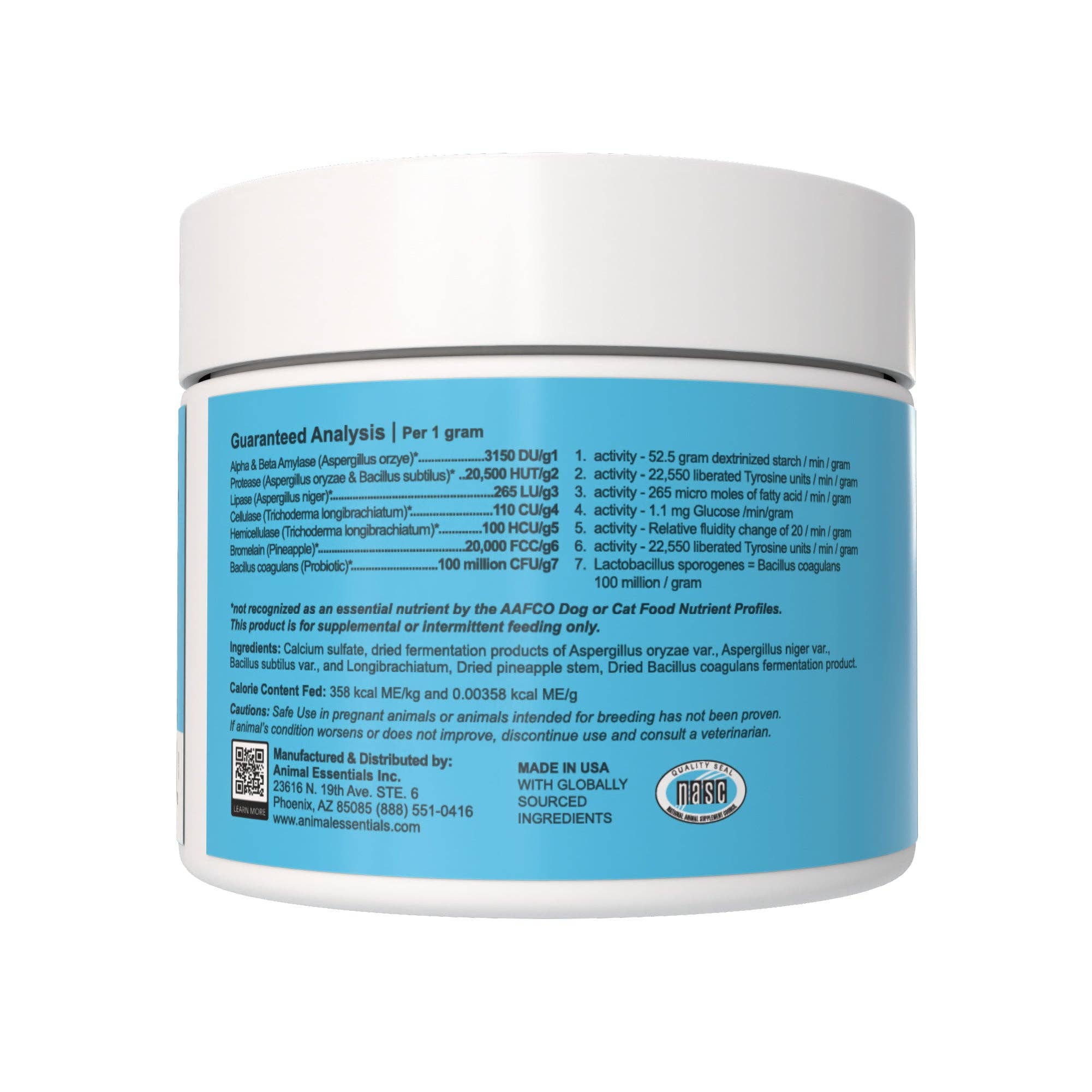 Animal Essentials - Plant Enzyme and Probiotic Powder | Digestive Support: 100g