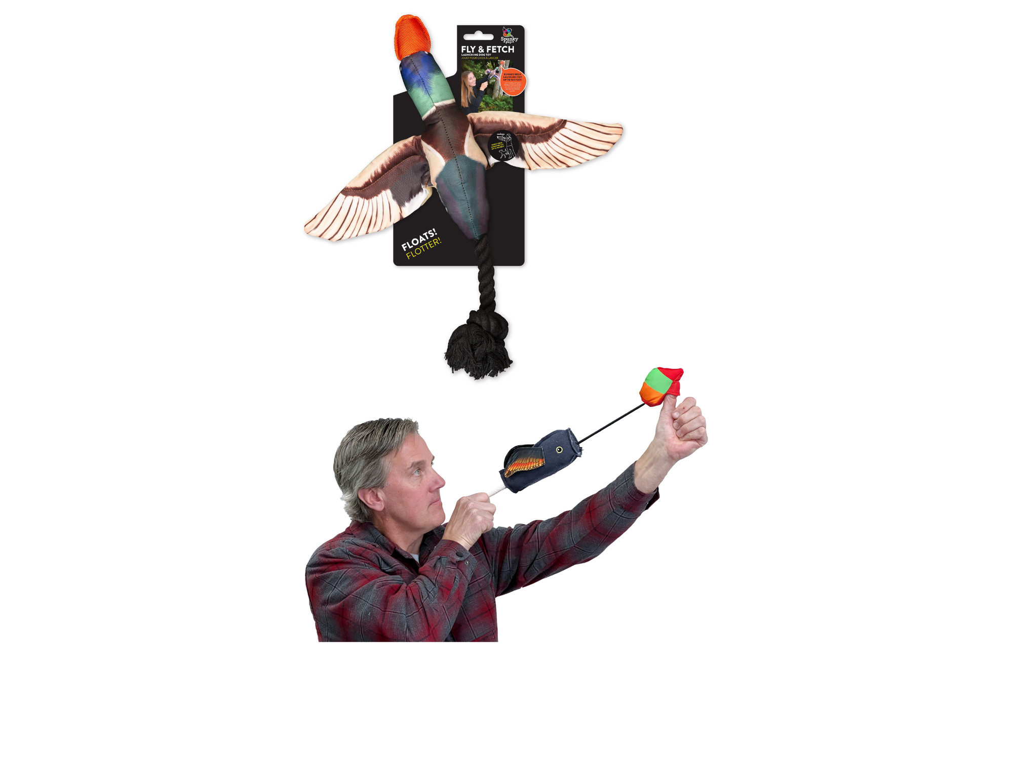 Spunky Pup - Fly & Fetch Launching Toys: Duck