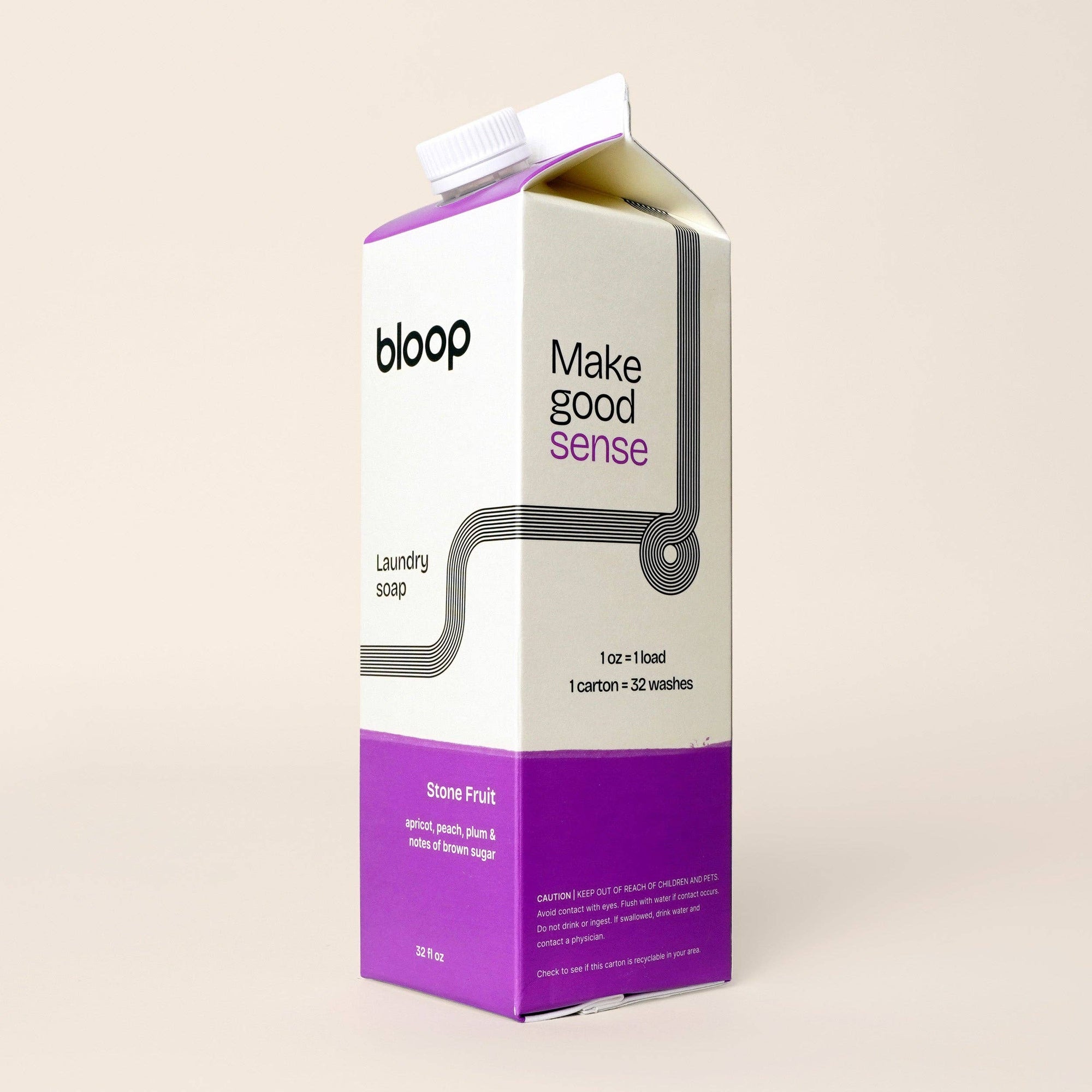 Bloop - Stone Fruit Natural Laundry Soap: 32 oz Carton