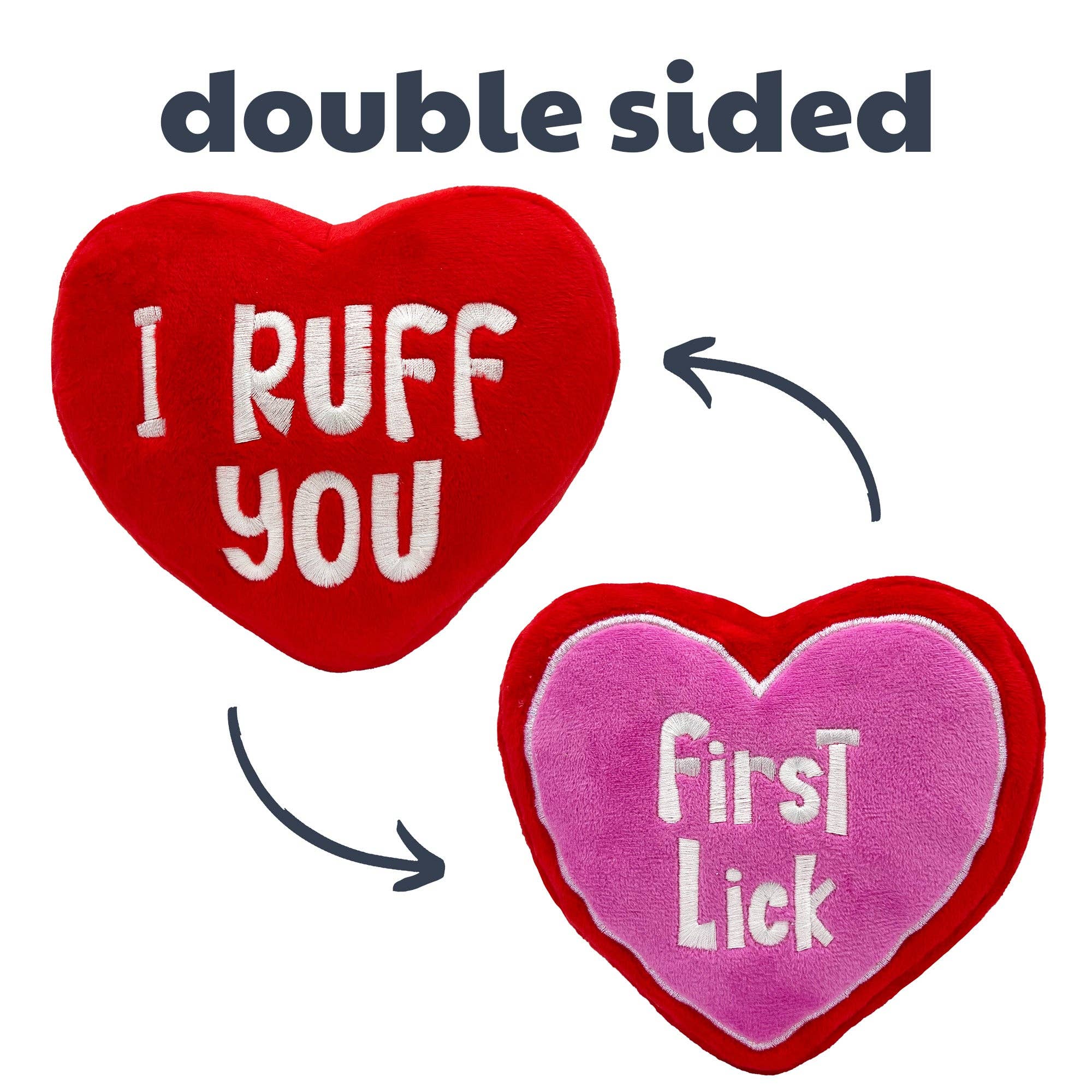 Huxley & Kent - First Lick Heart Dog Toy (Double-Sided): Large