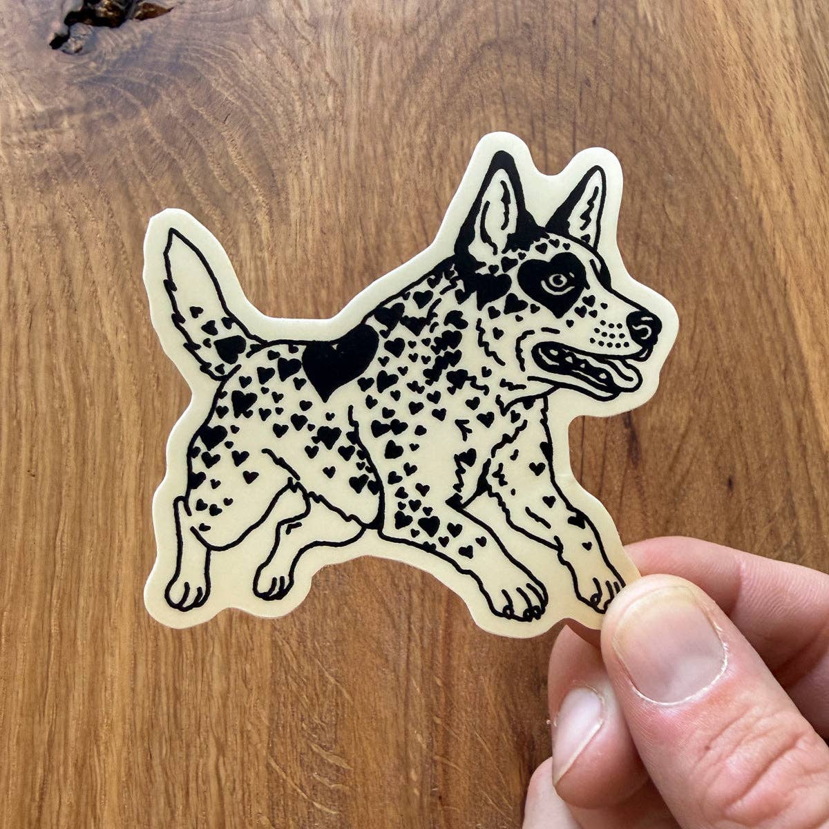 Steel Bison - Heeler Hearts 3 Inch Matte Vinyl Sticker