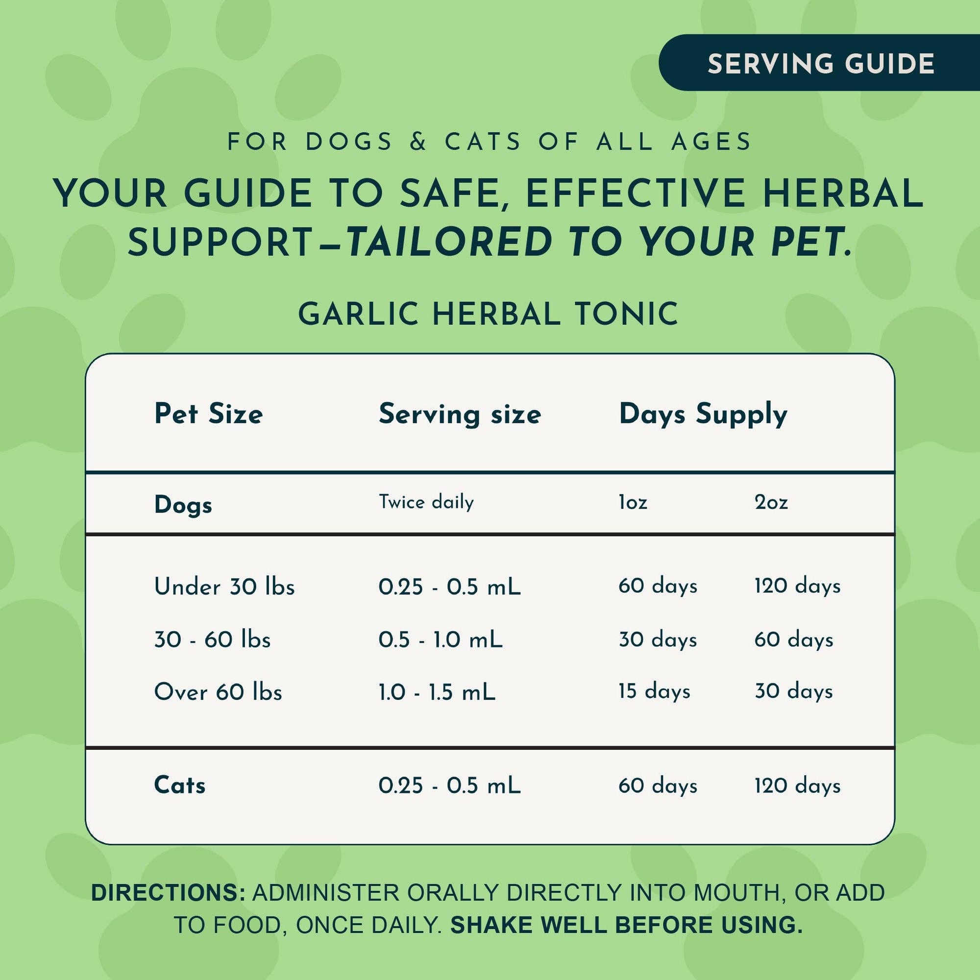 Animal Essentials - Garlic Single Herb Tonic | Antioxidant Protection: 1oz