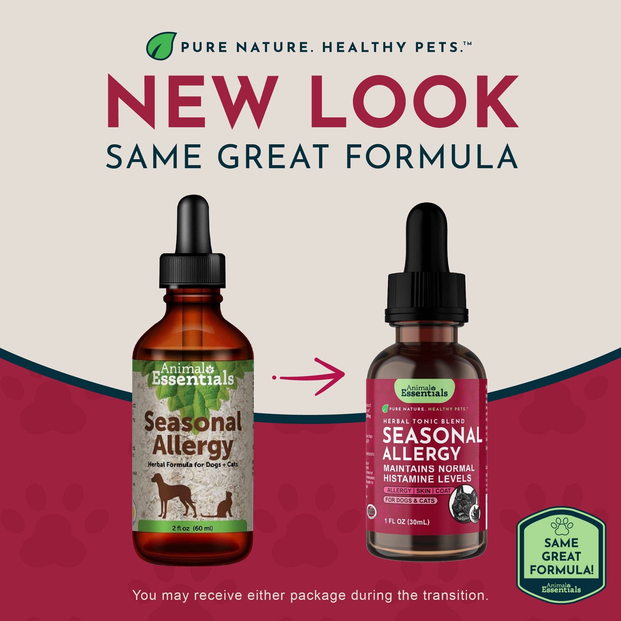 Animal Essentials | Seasonal Allergy Herbal Tonic | Maintains Normal Histamine Levels: 1oz