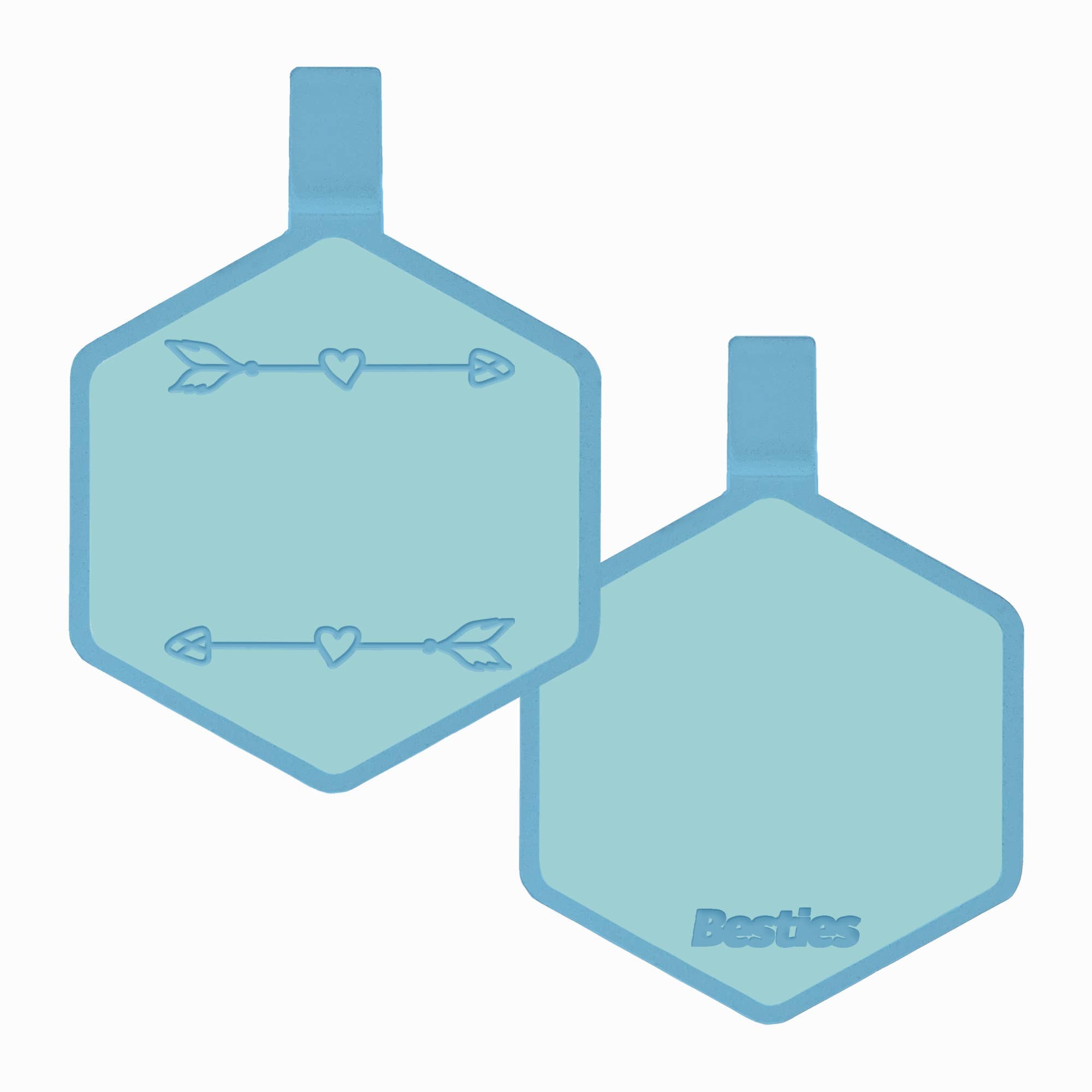 Besties Pets - Wild One Silicone Dog ID Tag: Flamingo Pink
