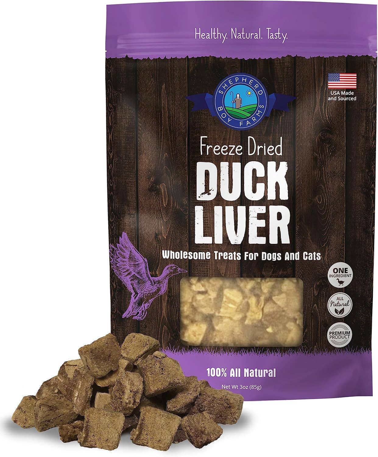 Shepherd Boy Farms - Freeze Dried Duck Liver: 3oz