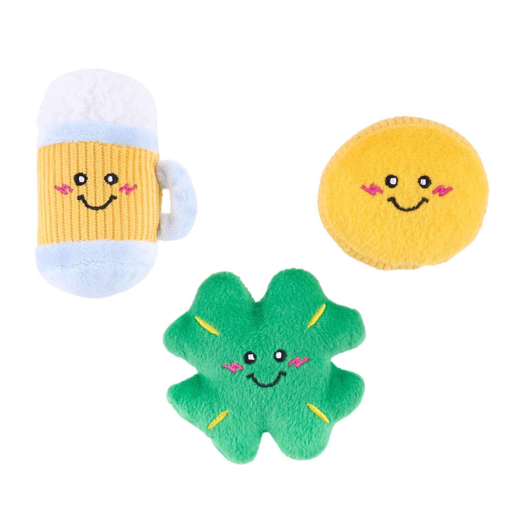 ZippyPaws - Miniz 6-Pack - Lucky Charms- Saint Patrick's Day Dog Toy