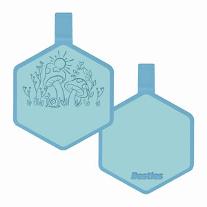 Besties Pets - Fantastic Fungi Silicone Dog ID Tag: Terra Cotta