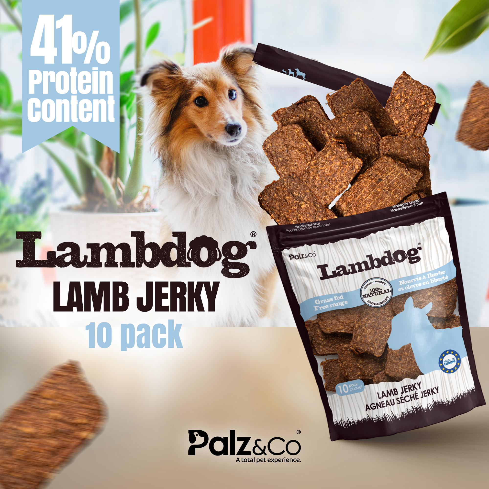 Palz&Co - Lambdog Lamb Jerky (Pack of 10)