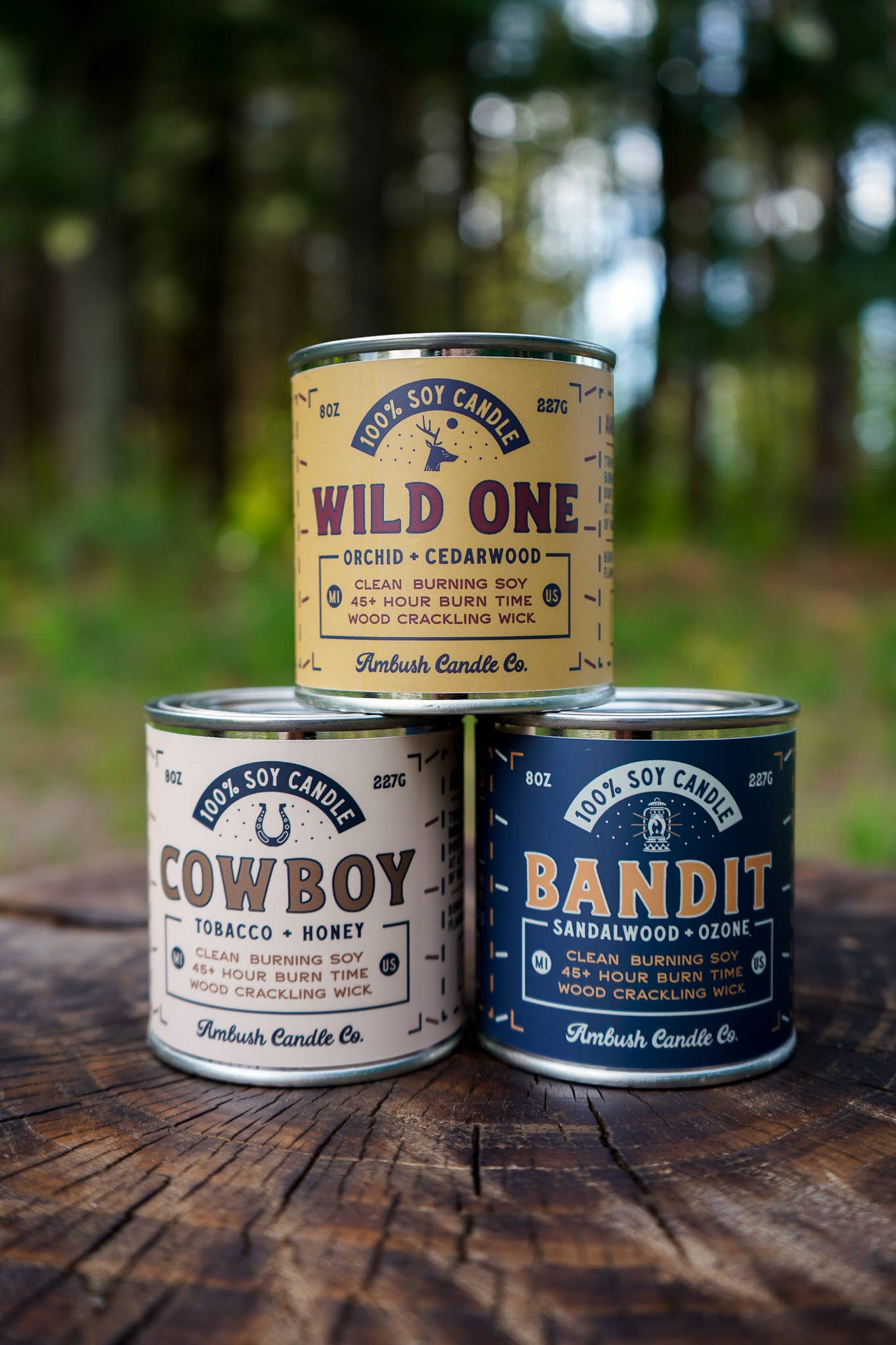 Ambush Candle Co. - Cowboy | Tobacco + Honey 8oz Soy Candle