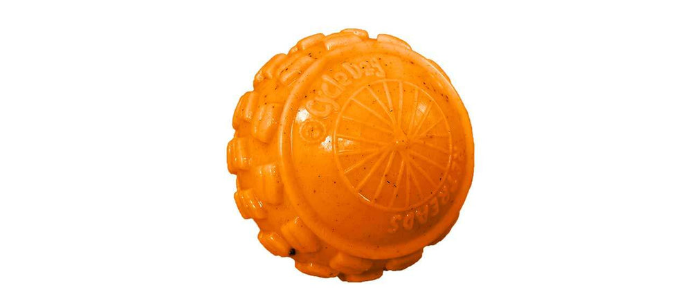 Cycle Dog - High Roller Dog Ball Large: Diameter 3.5" / Orange