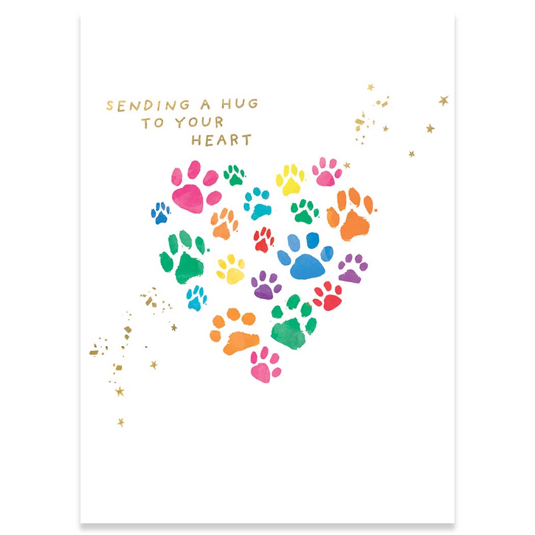 Calypso Cards LLC - PAW PRINTS PET SYMPATHY GREETING CARD 4.5 x 6.25"