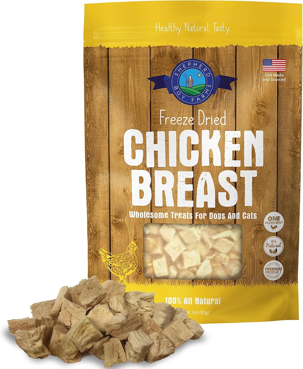 Shepherd Boy Farms - Freeze Dried Chicken Breast Treats: 8oz