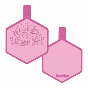 Besties Pets - Fantastic Fungi Silicone Dog ID Tag: Terra Cotta