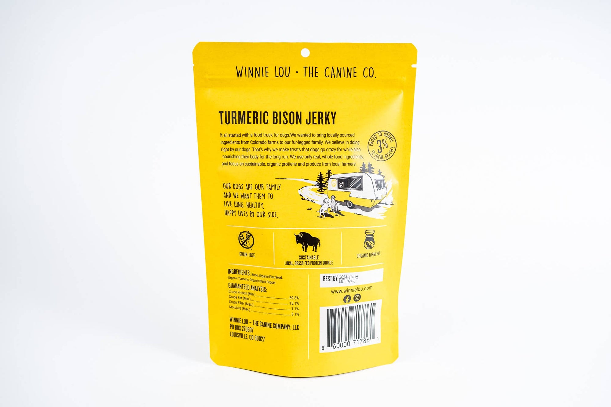 Winnie Lou- Turmeric Bison Jerky (2.5oz)