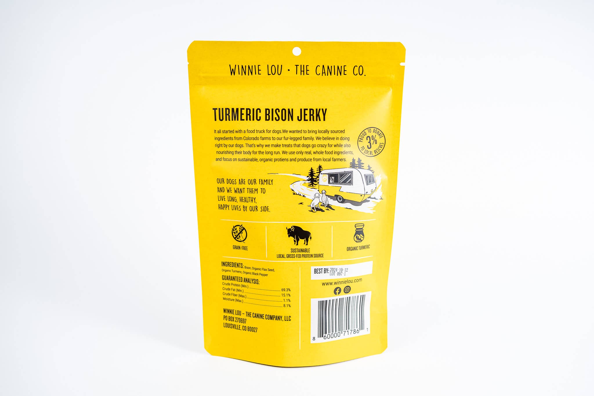 Winnie Lou- Turmeric Bison Jerky (2.5oz)