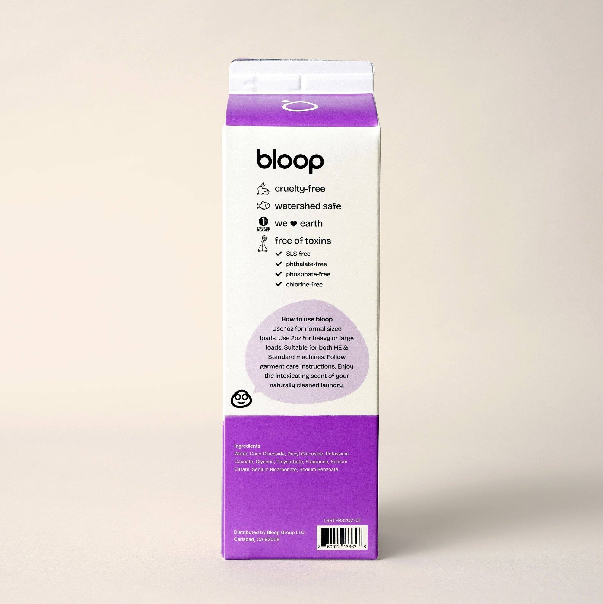 Bloop - Stone Fruit Natural Laundry Soap: 32 oz Carton