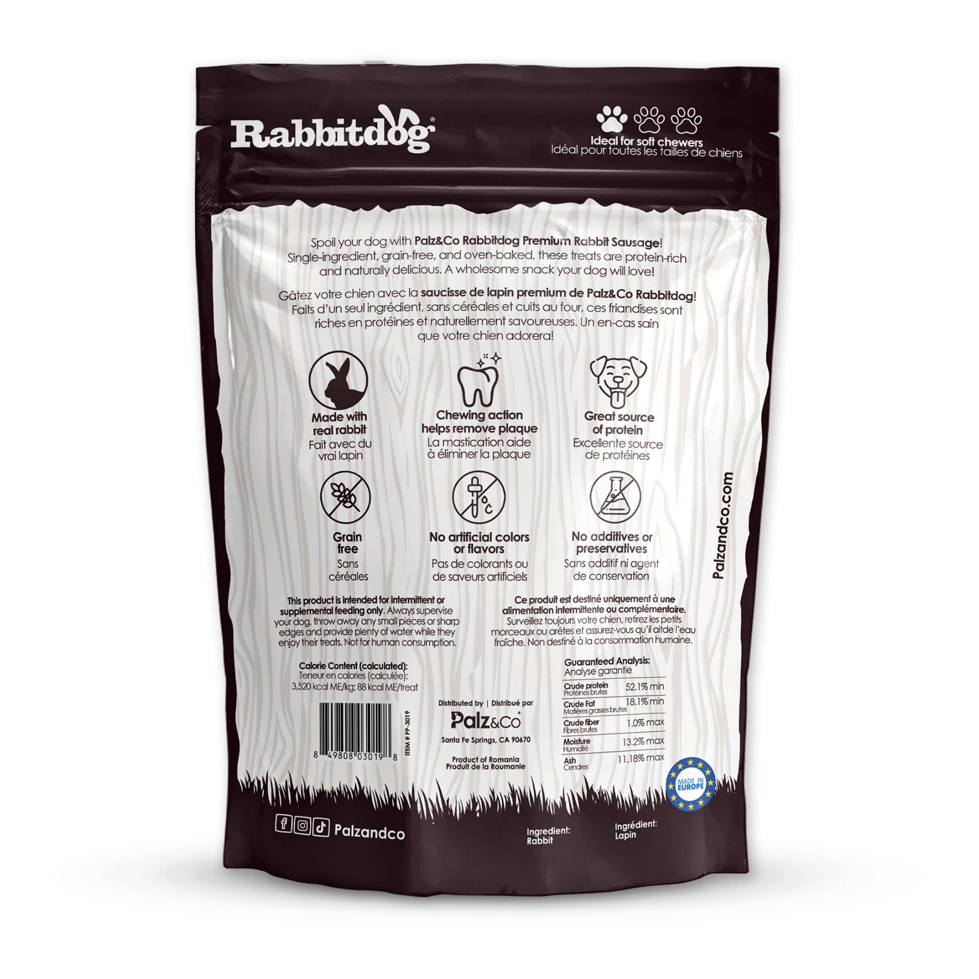 Palz&Co - RabbitDog Rabbit Sausage (20 Pack