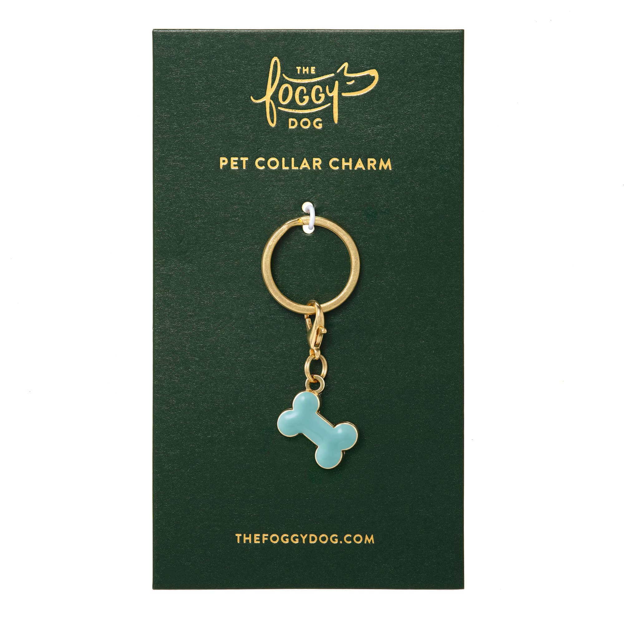 The Foggy Dog - Blue Bone Collar Charm